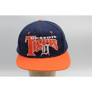 Vintage Detroit Tigers Men’s Hat Fitted Size 7 1/2 Cap 90’s The Game Y2K Stitch